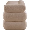 Meridian Furniture,Kennedy Faux Shearling Teddy Fabric Bench - 4 of 4
