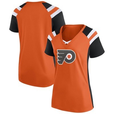 Philadelphia Flyers NHL Women's Fashion Lace Up Jersey Shirt - NWT