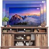 Mastgoal TV Stand for 80inch TVs with Sliding Door, Adjustable Shelf & Storage, 32inch Tall Modern Media Console for Living Room - 2 of 4