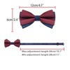 INSPIRE CHIC Men's Two Color Layered Adjustable Solid Color Bow Ties - 3 of 4