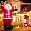 Costway 8 FT Inflatable Santa Claus Holding Crutch Lollipop Blow-up Xmas Decoration - 4 of 4