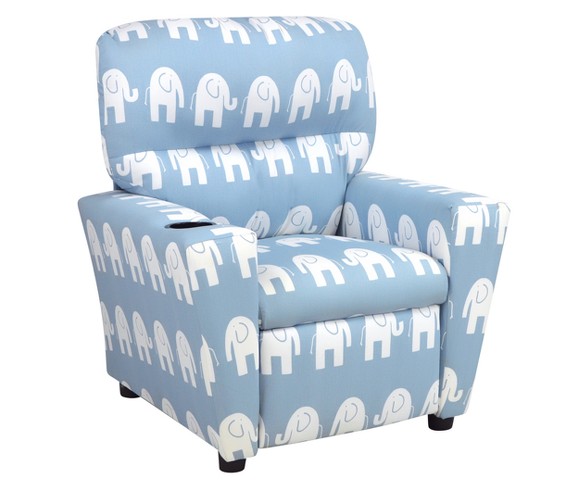 Kids' Recliner with Cupholder - Ele Weathered Blue - Kangaroo Trading Co.