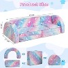 Hooseng 10Pcs Modular Kids Play Couch, Glow-in-The-Dark Convertible Play Fort Kids Sofa with Removable Cover for Playroom, Bedroom - 2 of 4