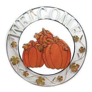Direct International 34.0 Inch Pumpkin Welcome Wall Art Decor Thanksgiving Fall Halloween Welcome Signs - 1 of 3
