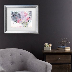 Trademark Fine Art Sheila Golden Blue Indigo Matted Framed Art - 1 of 4