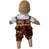 Doll Clothes Superstore Firefighter Print Doll Outfit for 14–15" Baby Dolls – Unisex Design for Boys & Girls - 4 of 4