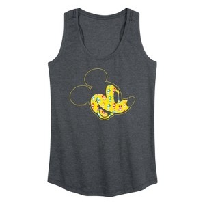 Women's - Disney - Mickey Face Fill Graphic Racerback Tank - 1 of 4