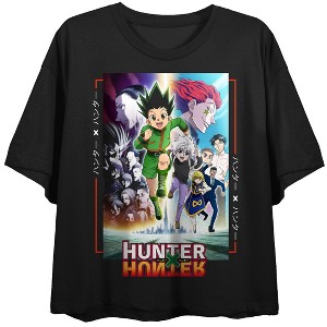 Hunter X Hunter Key Characters Women’s Black Crop- - 1 of 2