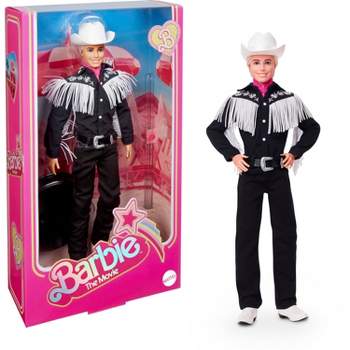 Barbie The Movie Collectible Ken Doll Wearing Black and White Western Outfit (Target Exclusive)
