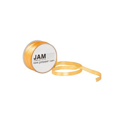 JAM Paper Single Face Satin Ribbon 3/8"W x 15 yds. Gold (36277675)