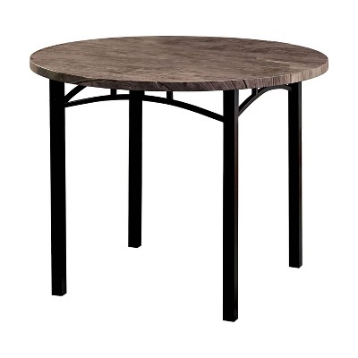 Verve Metal Round Dining Table Antique Brown - HOMES: Inside + Out