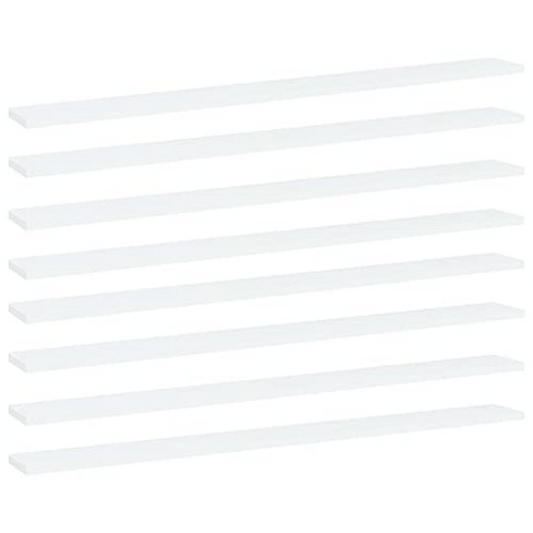 vidaXL Set of 8 White Bookshelf Boards in Engineered Wood- Simple, Easy-to-Clean - image 1 of 4