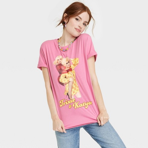 Pride Adult Trixie & Katya Short Sleeve T-shirt - Pink : Target