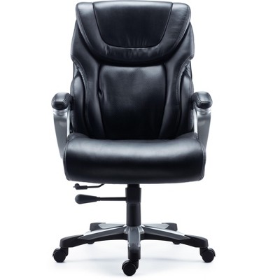 MyOfficeInnovations Bonded Leather Big & Tall Managers Chair Black 2715730