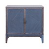 Treasure Trove Accents 2 Door Cabinet Levy Canyon Blue: Pine Surface, MDF Frame, No Assembly Required - 2 of 4