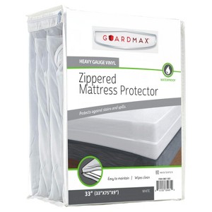 Guardmax Heavy Duty Vinyl Zippered Mattress Encasement White - 1 of 4