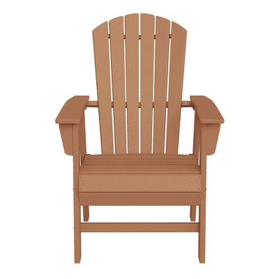 Teak Shell-Back Adirondack Outdoor Dining Chair