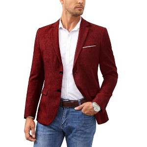 Men's Two - Button Single Blazer, Stylish and Versatile Suit Jacket for Formal and Casual Occasions - 1 of 4