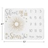 Sweet Jojo Designs Girl Baby Milestone Blanket Celestial Grey and Gold - 3 of 4