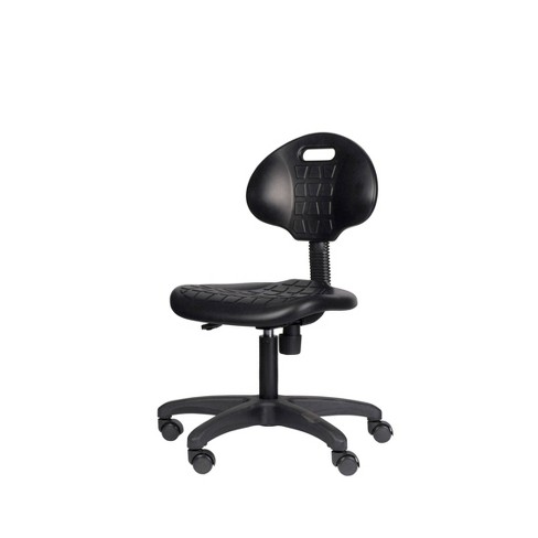 16"-21" Adjustable Height Polyurethane Task Office Chair Black- Hampden Furnishings: Ergonomic, Unupholstered, Steel Frame - image 1 of 4