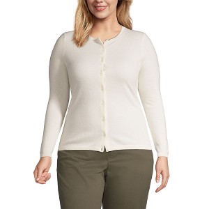 Lands' End Women's Cashmere Cardigan Sweater - 1 of 4