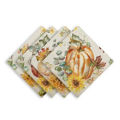 Laural Home Harvest Sun 4-Pc. 20" x 20" Napkin Set