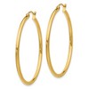 Black Bow Jewelry 2mm, 14k Yellow Gold Classic Round Hoop Earrings, 40mm (1 1/2 Inch) - 2 of 4