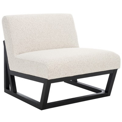 Kinsey Cream and Black Boucle Upholstered Slipper Chair