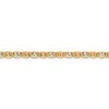 Black Bow Jewelry 3.75mm 14k Gold Tri-Color Solid Fancy Pave Anchor Chain Bracelet - 2 of 4