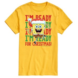 Men's - SpongeBob SquarePants - I'm Ready For Christmas Short Sleeve Graphic T-Shirt - 1 of 4
