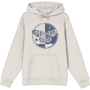 Butterfly Day And Night Adult Long Sleeve Hoodie - 1 of 2