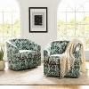 Set of 2 Liria Wooden Upholstered Barrel Chair for Livingroom with Metal Swivel Base | ARTFUL LIVING DESIGN - 2 of 4