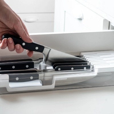 OU In Drawer Knife Organizer, Compact Knife Holder, Utensil Storage Drawer Insert, Kitchen Organizer, Hand Wash — фото 5