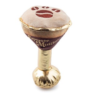 Haute Diggity Dog Espresso Muttini Plush Dog Toy with Squeaker - 1 of 4