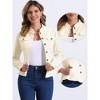 INSPIRE CHIC Women's Button Front Stand Collar Long Sleeve Jean Jackets with Pockets - 2 of 4
