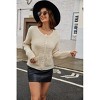 Women Knit Cardigan Sweaters Fall Fashion Long Sleeve Open Front Button Down Trendy Casual Jacket Winter Clothes - 4 of 4