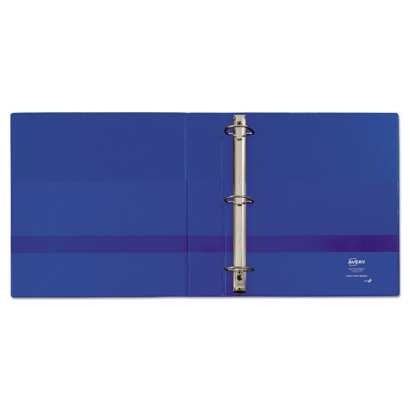 Avery Heavy-Duty Binder with One Touch EZD Rings 11 x 8 1/2 1 1/2" Capacity Blue 79885, 3 of 8