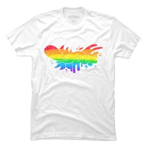 Adult Design By Humans Pride Rainbow Doodle By Maricalvente T-Shirt - 1 of 2