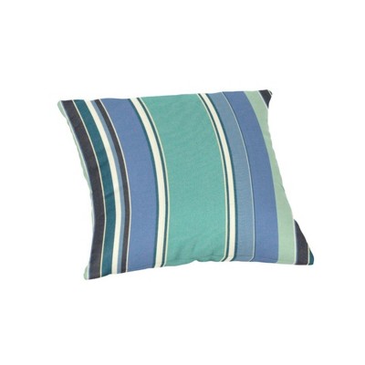 Casual Cushion Stripe Sunbrella Fabric 1-Piece Indoor/Outdoor Square Throw Pillow