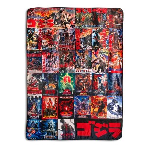 Surreal Entertainment Godzilla Movie Poster Oversized Fleece Throw Blanket | 76 x 54 Inches - 1 of 4