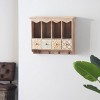 23 X 20 Farmhouse Wooden Wall Shelf With Drawers And Hooks - Olivia & May  : Target