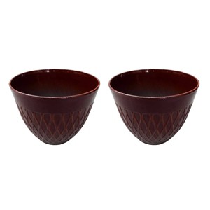 Set of 2 Resin Indoor/Outdoor Planters Red - Alpine Corporation: Durable Garden Pots with Drainage - 1 of 3
