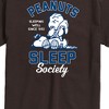 Men's - Peanuts - Peanuts Sleep Society Short Sleeve Graphic T-Shirt - 2 of 4