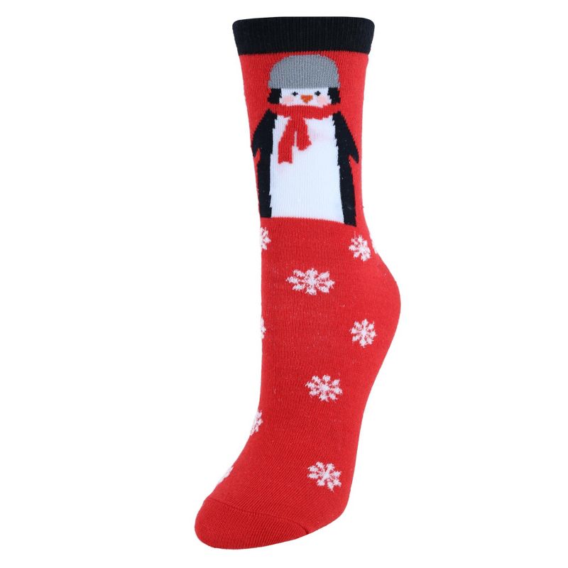 CTM Women's Christmas Holidays Crew Novelty Socks (3 Pair Pack), 2 of 5