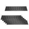 HomeRoots Set Of Six Black Lattice Outdoor Rubber Stair Treads - 4 of 4