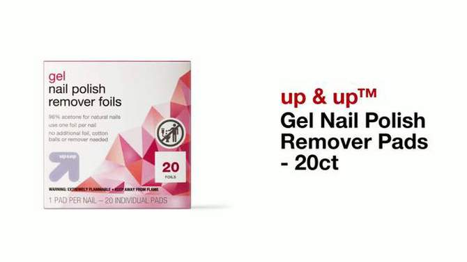 Gel Nail Polish Remover Pads - 20ct - up &#38; up&#8482;, 2 of 5, play video