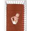 Sweet Jojo Designs Gender Neutral Baby Fitted Crib Sheet Boho Dot Orange and Black - 4 of 4
