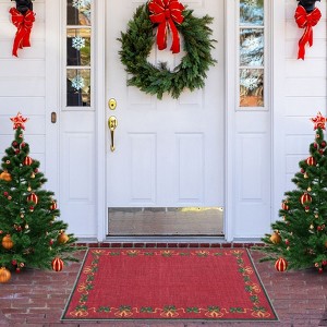 Christmas Runner Rug Solid Non-Slip Washable Christmas Kitchen Rug Holiday Decor Carpet for Dining Room Nursery Office - 1 of 4