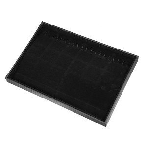 Unique Bargains Velvet Necklace Jewelry Tray Stackable Storage Tray Showcase for Necklace Pendants 1 Pc - 1 of 4