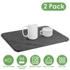 Newhome 2 Pack Stone Dish Drying Mat - 11.81x15.75in Silicone Diatomaceous Earth Fast Drying, Heat Resistant Gray - 4 of 4